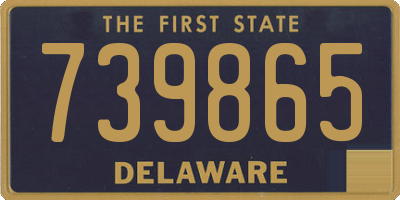 DE license plate 739865