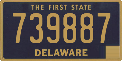 DE license plate 739887
