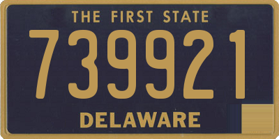 DE license plate 739921
