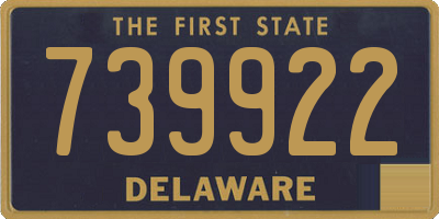DE license plate 739922