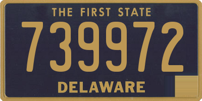 DE license plate 739972