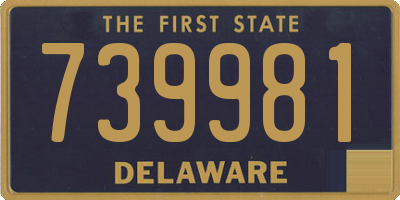 DE license plate 739981