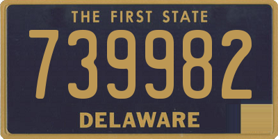 DE license plate 739982