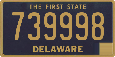 DE license plate 739998