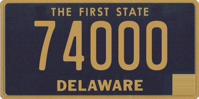 DE license plate 74000