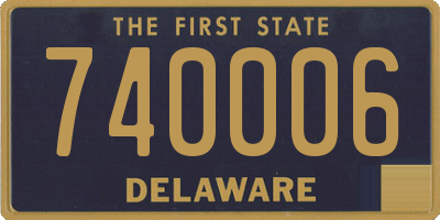 DE license plate 740006