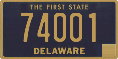 DE license plate 74001