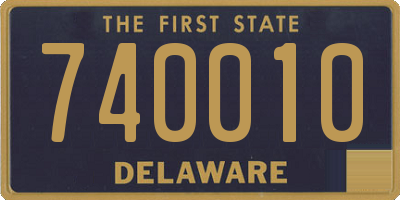 DE license plate 740010