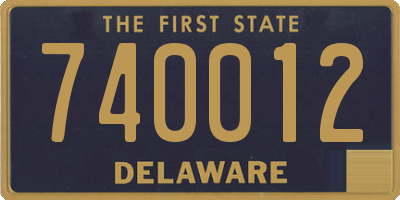 DE license plate 740012