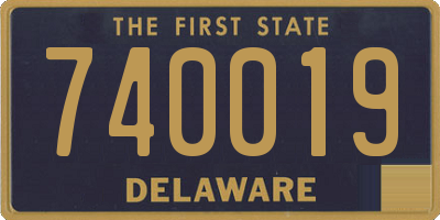 DE license plate 740019
