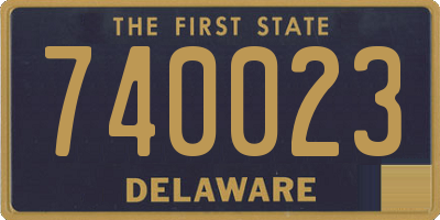 DE license plate 740023