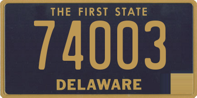 DE license plate 74003