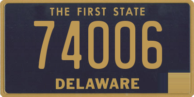 DE license plate 74006