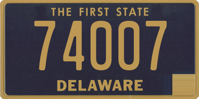DE license plate 74007