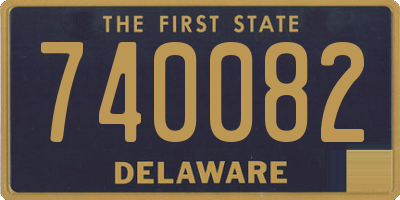 DE license plate 740082
