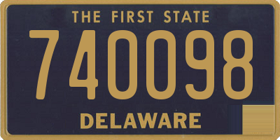 DE license plate 740098