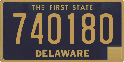 DE license plate 740180