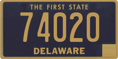 DE license plate 74020