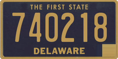 DE license plate 740218