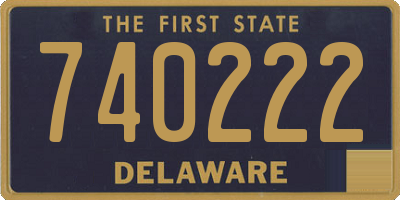 DE license plate 740222