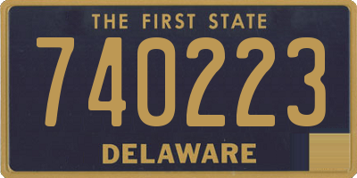 DE license plate 740223