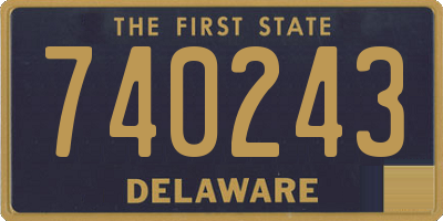 DE license plate 740243