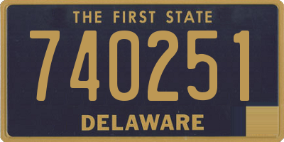 DE license plate 740251