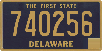 DE license plate 740256