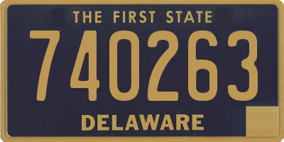 DE license plate 740263