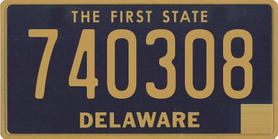 DE license plate 740308