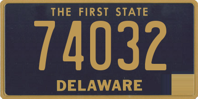 DE license plate 74032