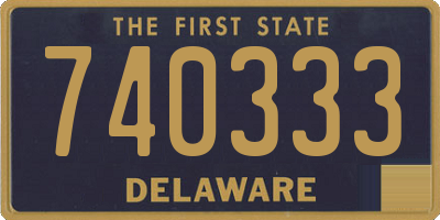 DE license plate 740333
