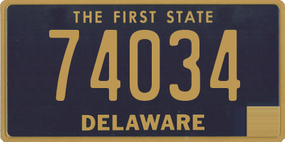 DE license plate 74034