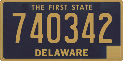 DE license plate 740342