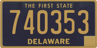 DE license plate 740353