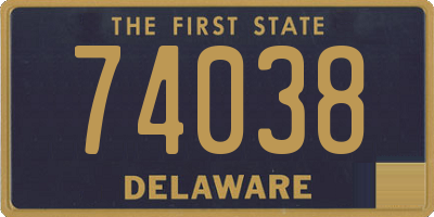 DE license plate 74038