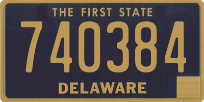 DE license plate 740384