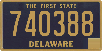 DE license plate 740388