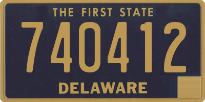 DE license plate 740412