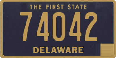 DE license plate 74042