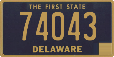 DE license plate 74043