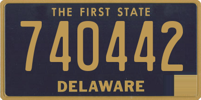DE license plate 740442
