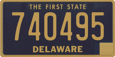 DE license plate 740495