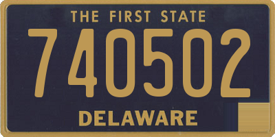 DE license plate 740502
