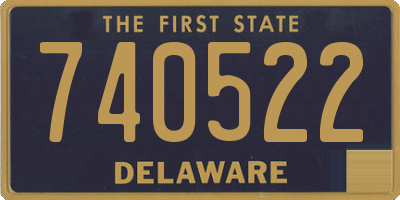 DE license plate 740522