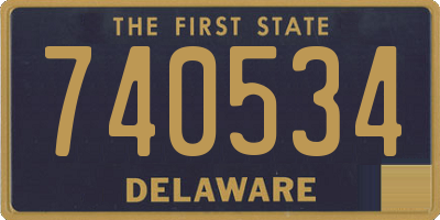 DE license plate 740534
