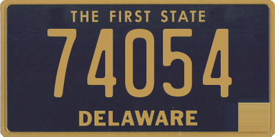 DE license plate 74054
