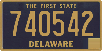 DE license plate 740542
