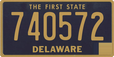 DE license plate 740572