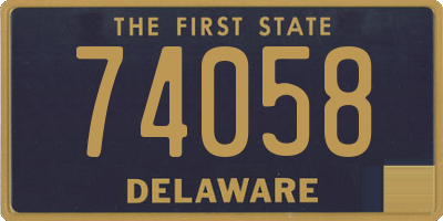 DE license plate 74058